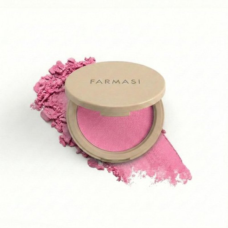 FARMASi Highlighter Powder Blusher, Glow Boosting, Naturally Luminous Lightweight, Highly Pigmented, Soften and Moisturize the Skin, Buildable Coverage Blush, Vegan, Like Candy