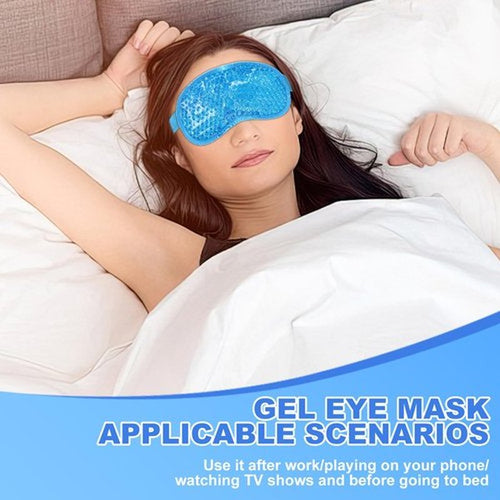 2Pack Cold Cooling Eye Mask, Reusable Hot Colder Therapy Gel Bead with Plush Backing for Puffiness Migraine Stress Relief Skin Care Dry Eyes