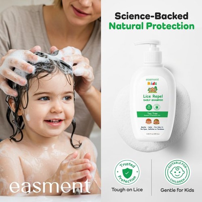 Lice Shampoo & Comb for Kids Kit: Head Lice Prevention Shampoo with Powerful Tea Tree & Rosemary Oils, Professional Lice Comb Defenses Lice & Nits(Eggs), Para Piojos y Liendres, Perfect for Kids 3+