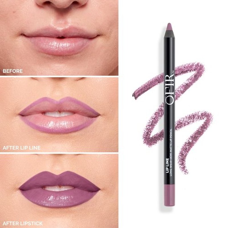 OFIR Longwear Demi-Matte Lip Pencil - Smudge-Proof, Hydrating, Easy Glide | Muted Purple | 0.042 OZ