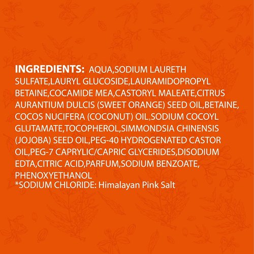 Natural Solution Hand Wash, enriched with moisturizing blood orange and Himalayan pink salt, comes in a 14 oz bottle (Pack of 3) for gentle cleansing and hydration