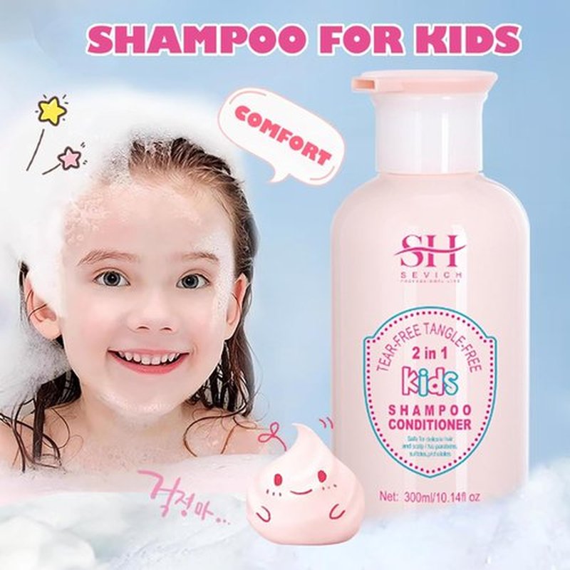 SEVICH Kids Shampoo & Conditioner 2-in-1 - Tear-Free, Hypoallergenic Formula for Sensitive Scalp | 10.14 fl oz (300ml)