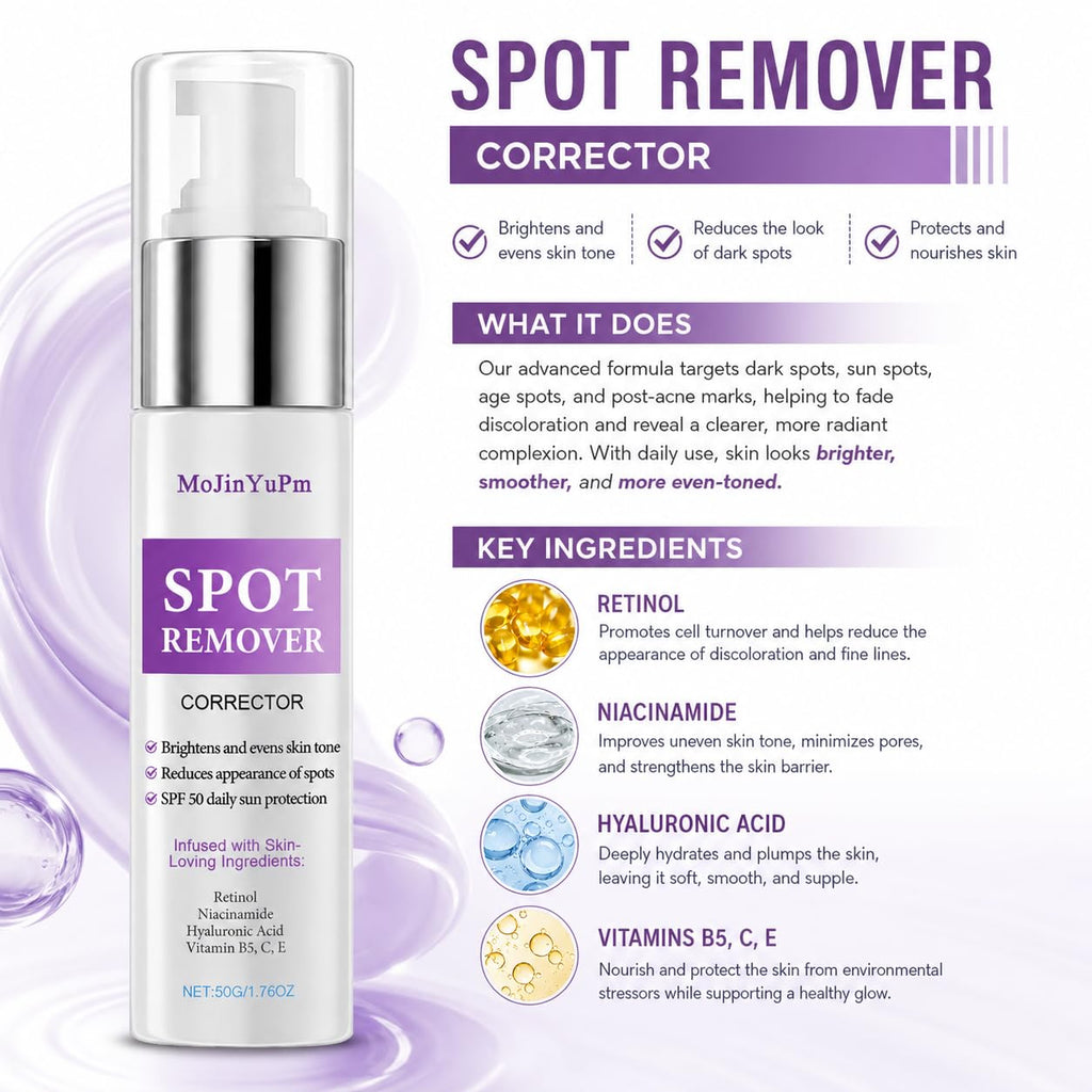 Dark Spot Corrector Serum with Retinol, Niacinamide & Alpha Arbutin, Brightening Face Serum for Uneven Tone, Post Acne Marks & Dull Skin, Hydrating Glow Formula with Hyaluronic Acid