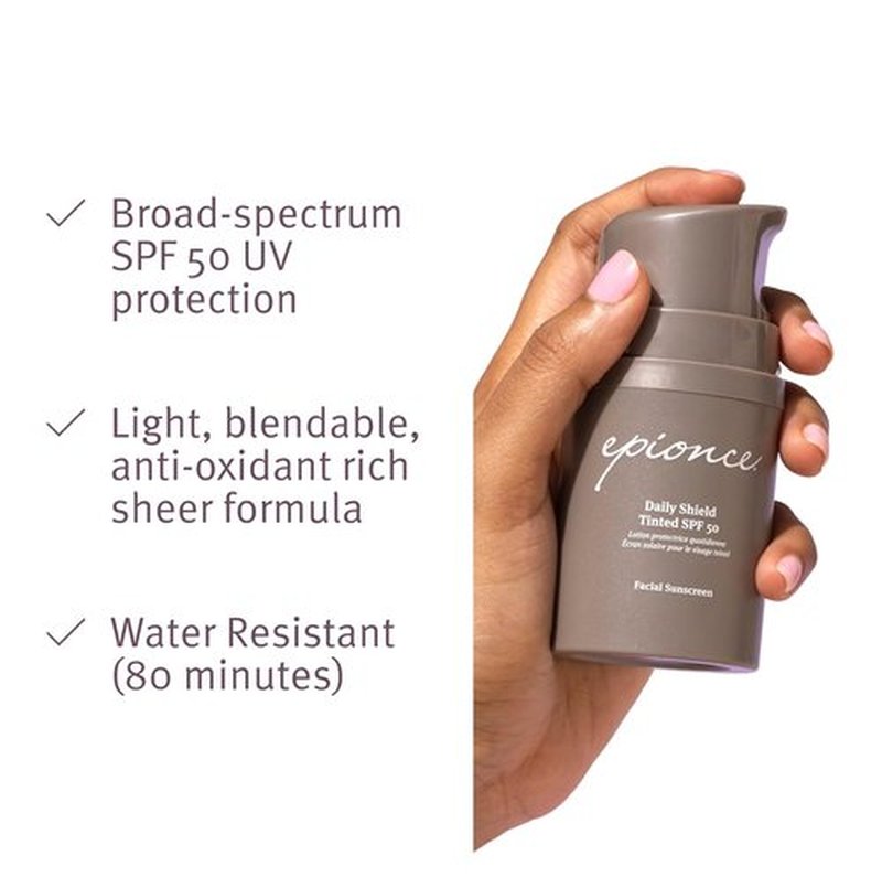 Epionce Daily Shield Tinted SPF 50 Sunscreen - Water Resistant Broad Spectrum UV Protection for All Skin Types