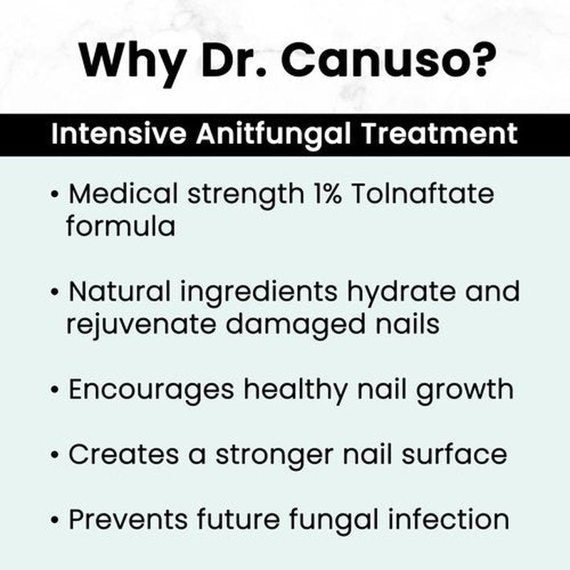 Dr. Canuso Antifungal Nail Treatment, Medical Strength Nail Oil, Nourishing Repair for Damaged Nails with Tolnaftate 1% Solution