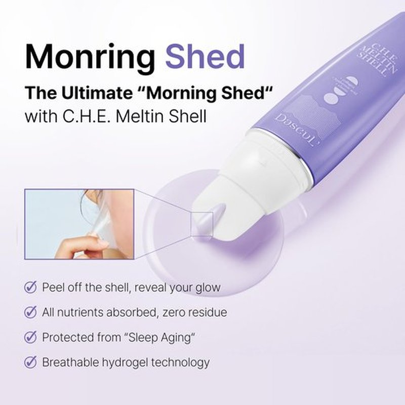 C.H.E. Meltin Shell™ 2.19 fl.oz | Gel-Shell Overnight Mask with Built-in Brush – Low Molecular Collagen, Elastin & Hyaluronic Acid for Face Lifting, Firming & Deep Hydration, Korean Facial Mask
