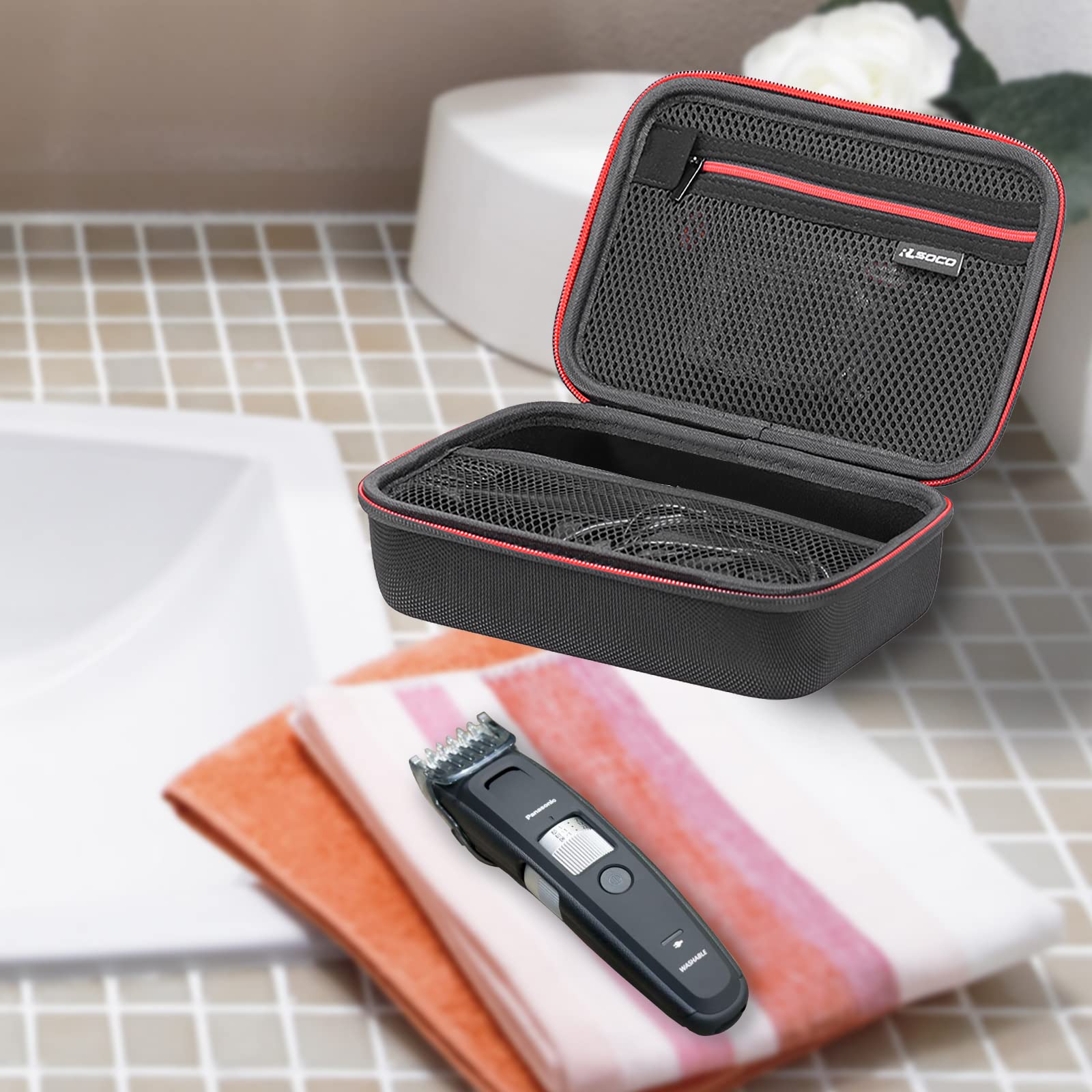 RLSOCO Case for Panasonic Cordless Men's Beard Trimmer,Fits for ER-GB42-K/ER-SB40-K/ER-GB80-S/ER-GB96-K/ER-GC63-H/ER-GB37/ER-GB86 Beard Trimmer (Case Only)