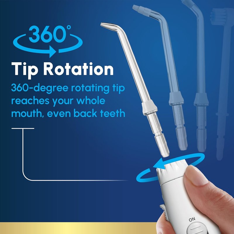 Waterpik Aquarius Water Flosser - Electric Dental Care with 10 Settings & 7 Tips | ADA Accepted, White WP-660