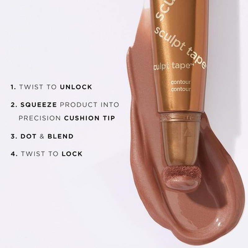 Tarte Sculpt Tape Contour - Lightweight Cream Bronzer with Shea Butter for Blendable, Natural Glow | Vegan & Cruelty-Free
