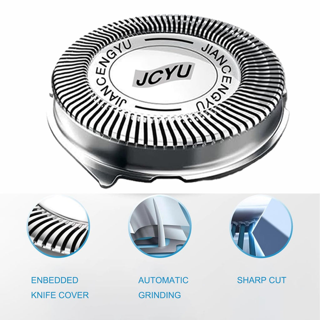 HQ8 Replacement Heads for Philips Norelco Aquatec Shavers, HQ8 for Norelco Replacement Heads,Razor Blades for PT720 PT730 AT880 AT810 AT815,HQ8 Blades New Upgraded,HQ8 Head Blades 3Pack & Brush