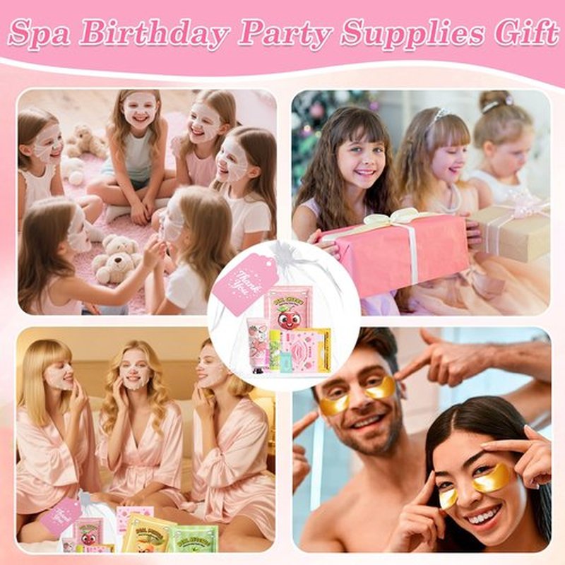 90PCS Spa Party Supplies for Girls,Spa Skincare Sets Party Favors Include Face Masks,Lip Mask,Skin Care For Teens 10-12,Bulk Birthday Gifts for Women & Girls,Mothers Day,Teacher Appreciation Gifts