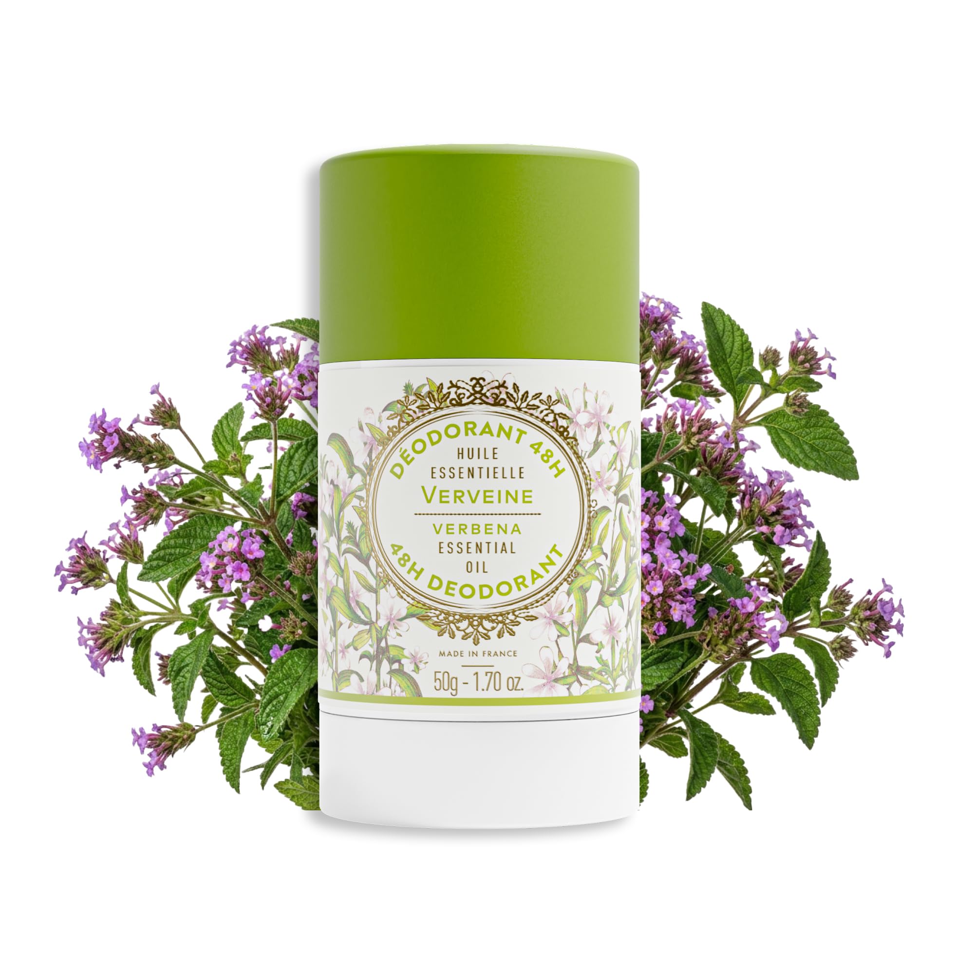 Panier des Sens - Lemon Verbena Deodorant for Women - Aluminum Free Deodorant for Sensitive Skin - 48H Odor Protection - Shea Butter Enriched - Natural Deodorant - Made in France - 1.7 oz