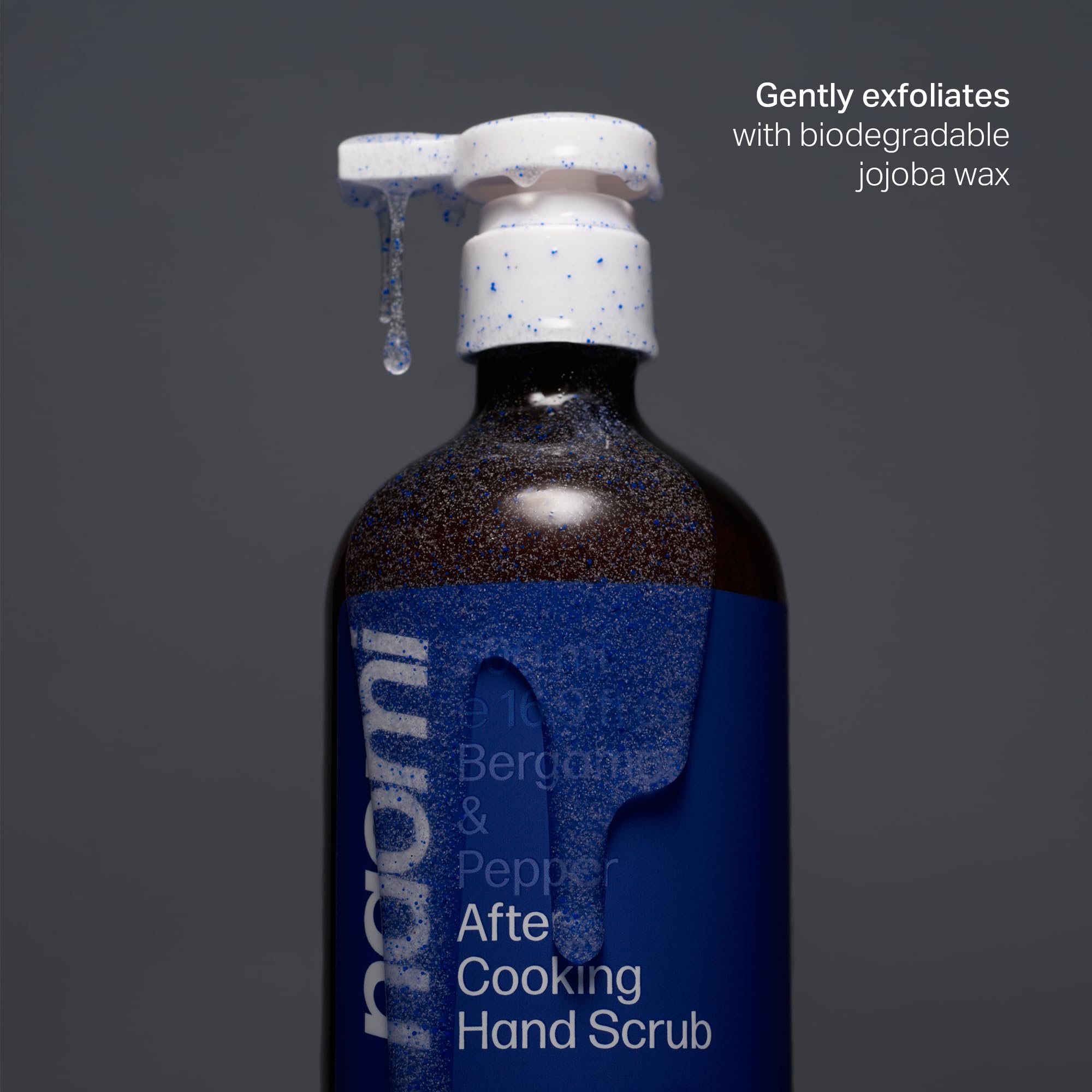 Naomi After-Cooking Hand Scrub | Odor Neutralizing Exfoliating Hand Wash for Kitchen | Removes Garlic Seafood Smells | Gentle Non-Drying Jojoba Pumice Hand Soap (Bergamot & Pepper 3-Pack)