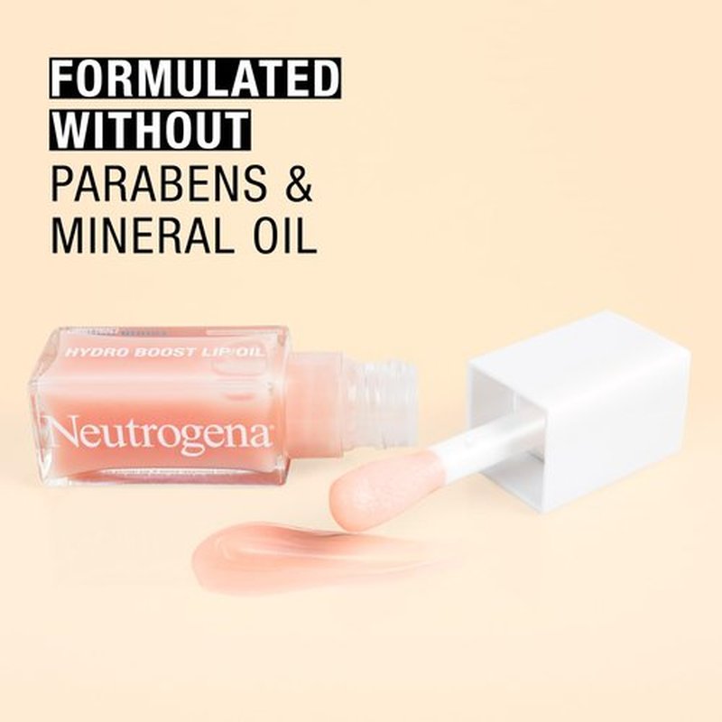Neutrogena Hydro Boost Lip Hydration Kit with Light Pink Tinted Lip Oil and Clear Overnight Lip Sleeping Mask, Both with Hyaluronic Acid Designed to Nourish & Hydrate Day & Night, 2 items