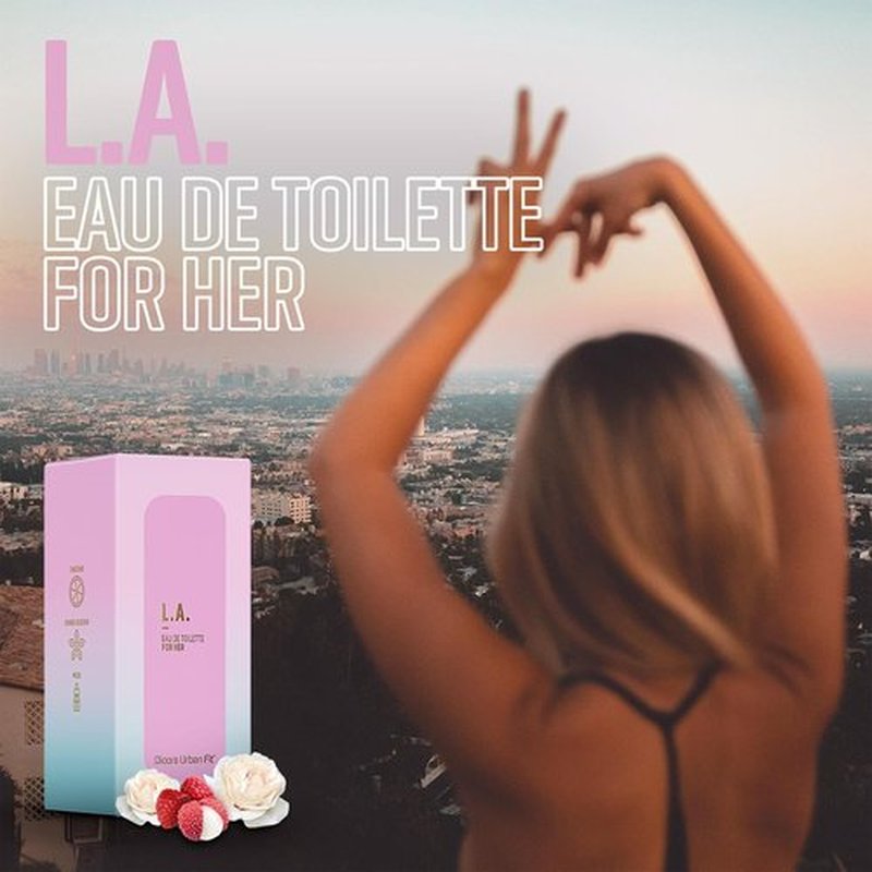 Dicora Urban Fit LA Perfume for Women | Long-Lasting Fragrance with Raspberry, Lychee & Rose - 5.07 oz EDT Spray