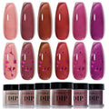 AZUREBEAUTY Dip Powder Set - 6 Pcs Blush Pink Jelly Dipping Powder for Salon-Quality Nail Art