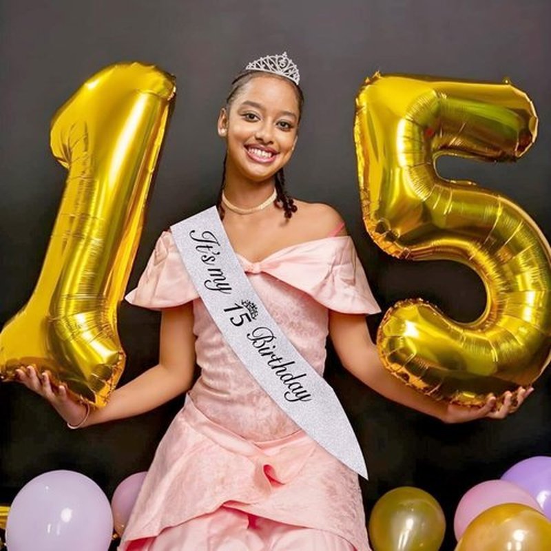CUBACO 15th Birthday Crown and Sash Set It's My 15th Birthday Decorations for Girls Silver Crown/Tiara for Girls Happy 15 Birthday Party Supplies Corona Para 15 años Quinceañeras Silver