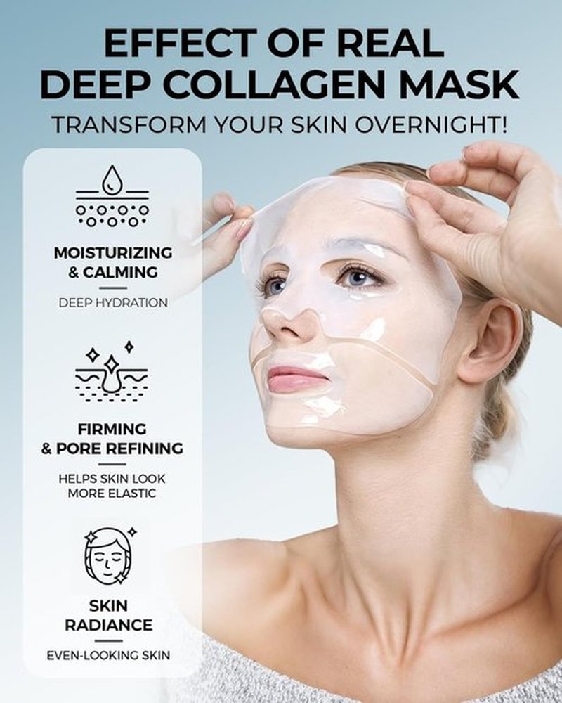 Skiennix Bio-Collagen Face Mask - Hydrating Overnight Treatment for Fine Lines & Firming | 6 Pack