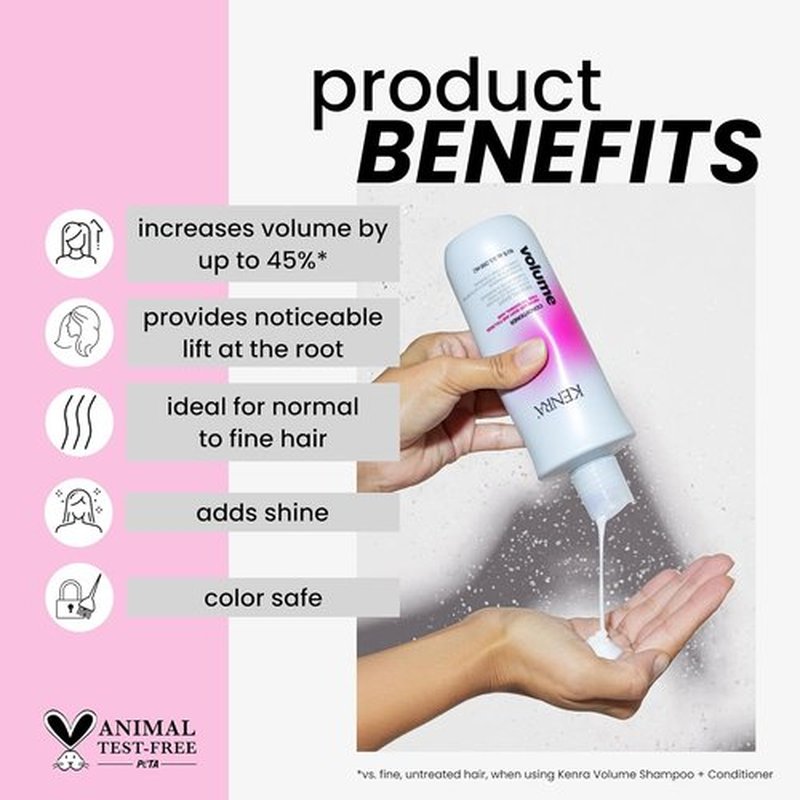 Kenra Volume Conditioner - Boosts Body & Bounce | Increases Volume Up to 45% | Color Safe for Fine to Normal Hair
