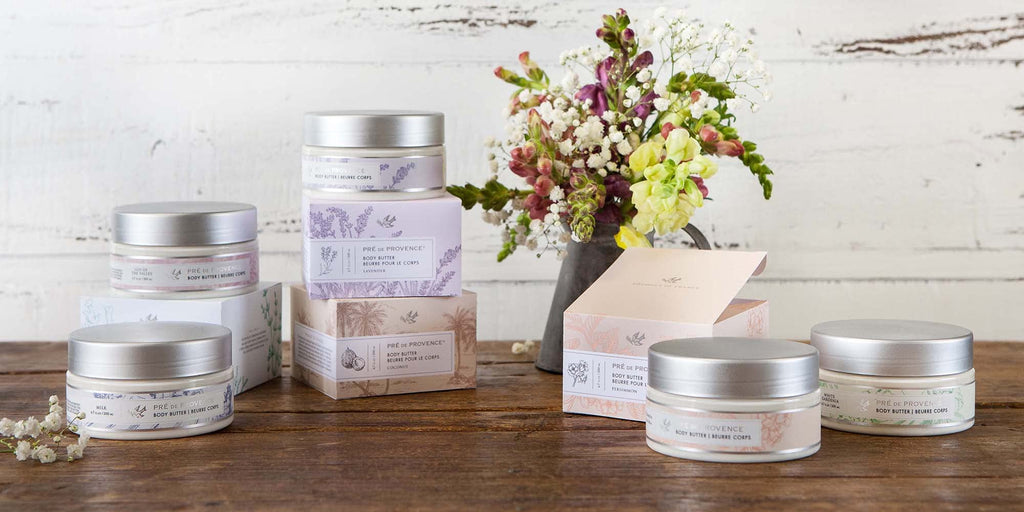 Pre de Provence Collection Shea Butter Enriched Body Butter Soothing & Hydrating Emollient Cream Body Moisturizer for Women, 6.7 Fl Oz, Lavender