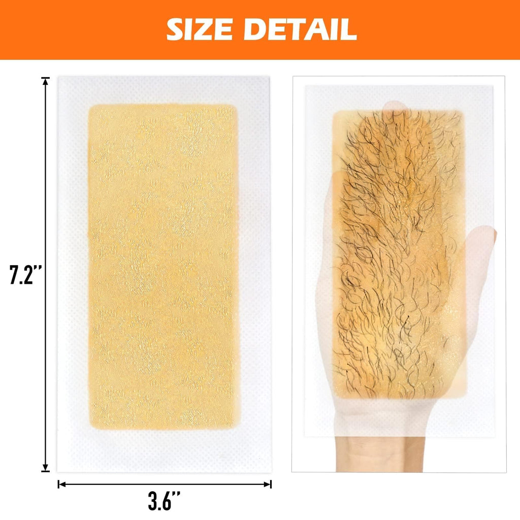 Charmonic Wax Strips 100 Count, Hair Removal Waxing Strips, Hair Remover Waxing Kit for Body & Face, At Home Waxing Kit for Eyebrow Leg Facial Bikini Hair Removal for Women