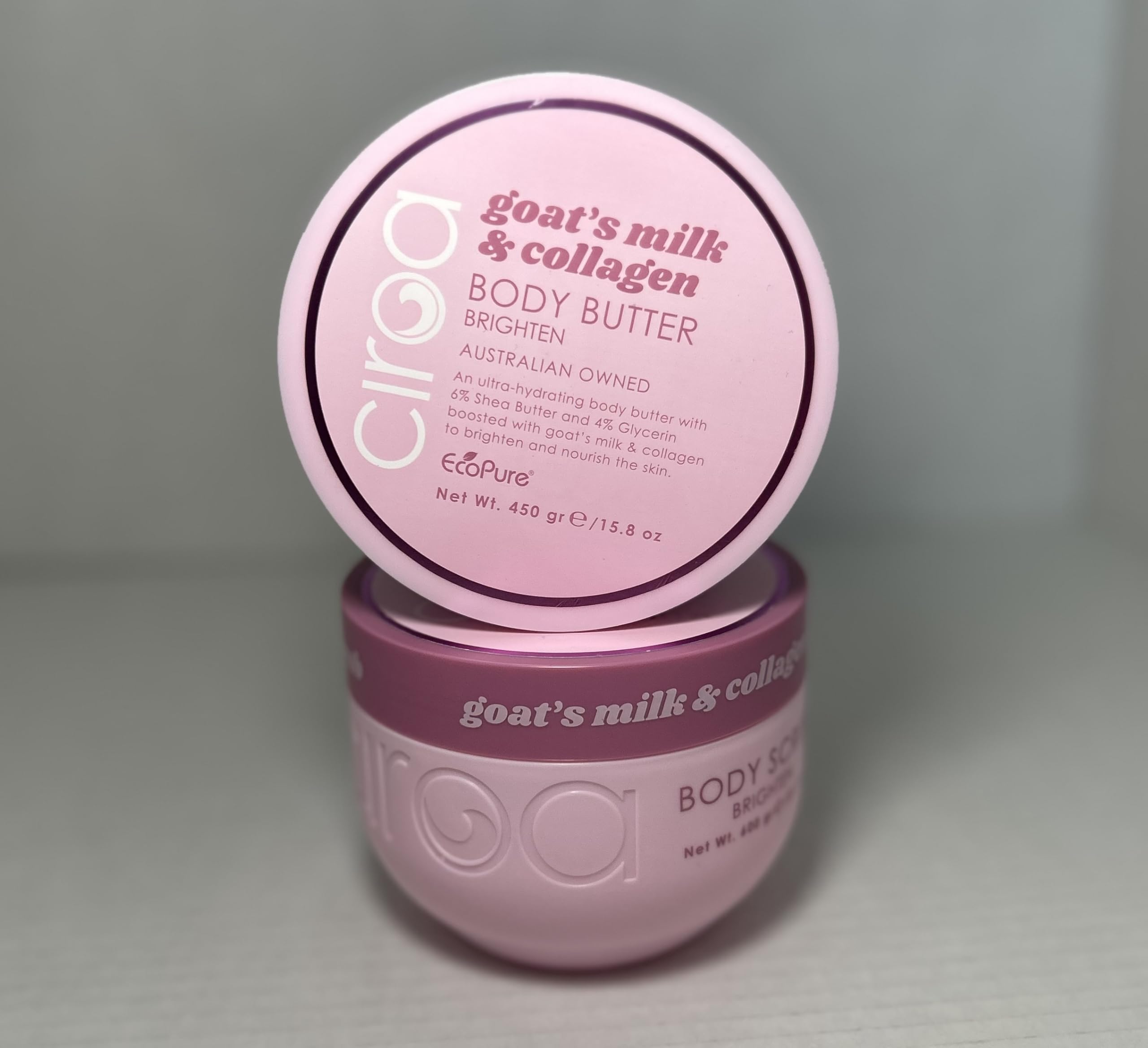 Goats Milk & Collagen Body Scrub & Body Butter To Brighten And Nourish Skin (Duo Set) 21.1 Oz Each