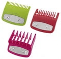 3-Piece Professional Clipper Guard Set (1/16" to 3/16"), Compatible with Wahl. (Multiple Colors)