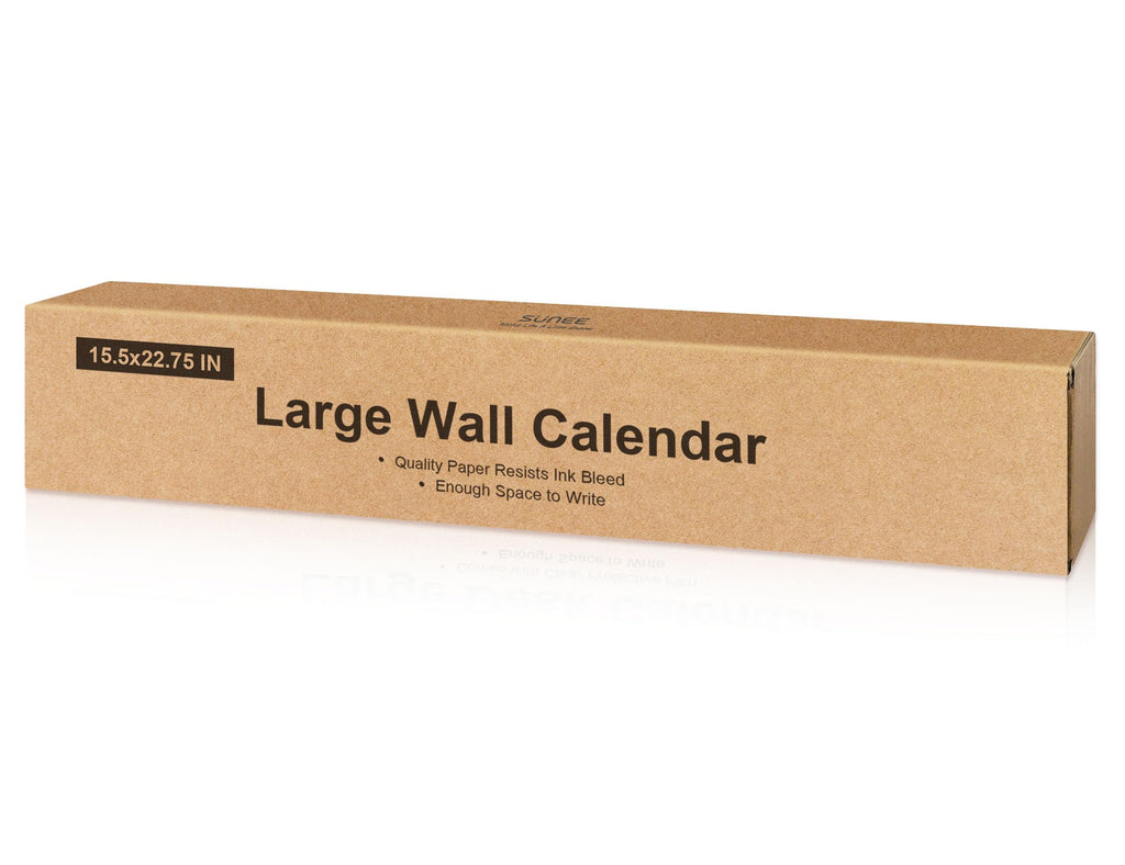 SUNEE 2026 Wall Calendar Large 22.75"x15.5", 21 Month Calendar (Ends June 2027), Vertical Extra Large, Seasons Color