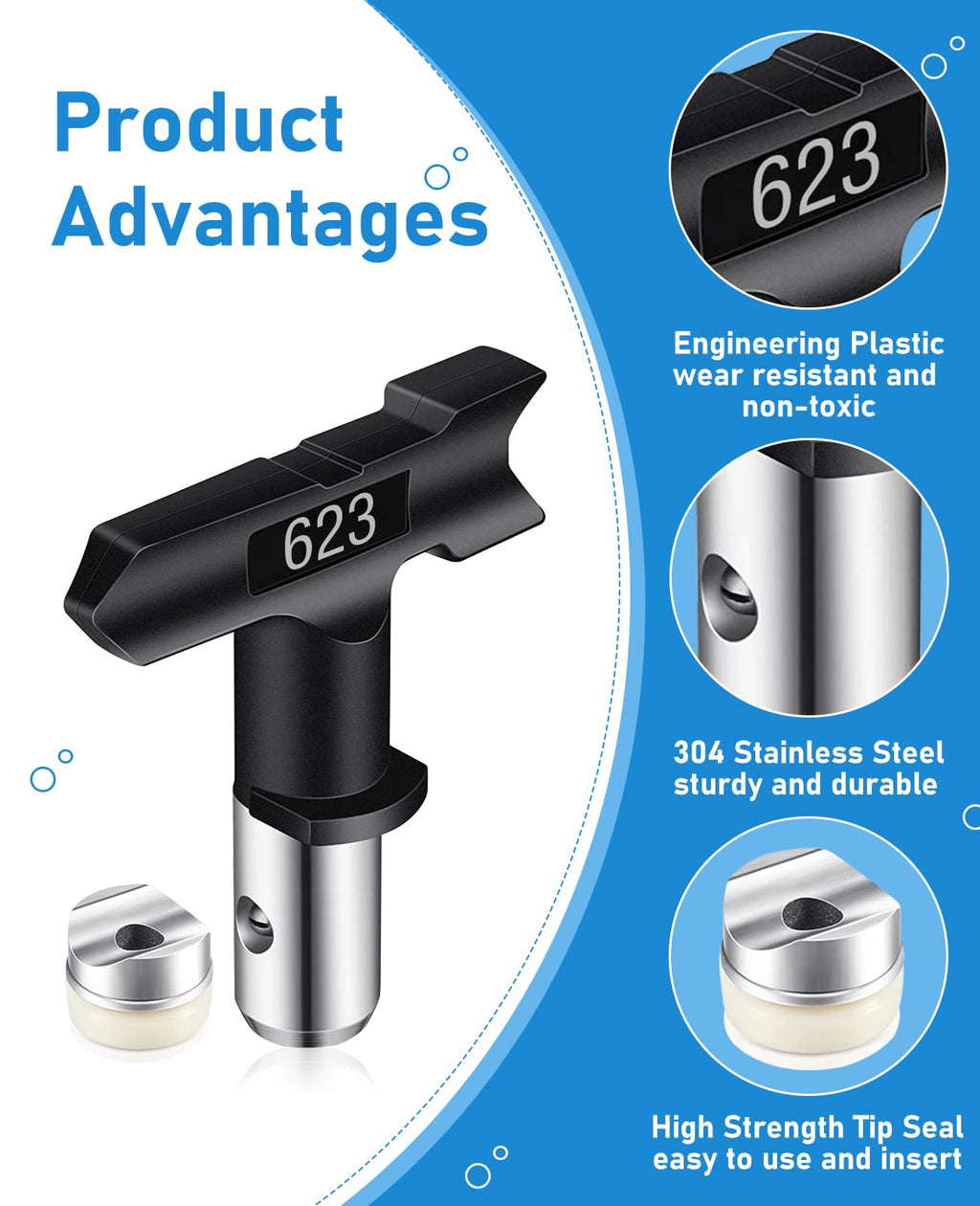 Spray tip Reversible Sprayer Tips Airless Paint Sprayer Nozzle Tips