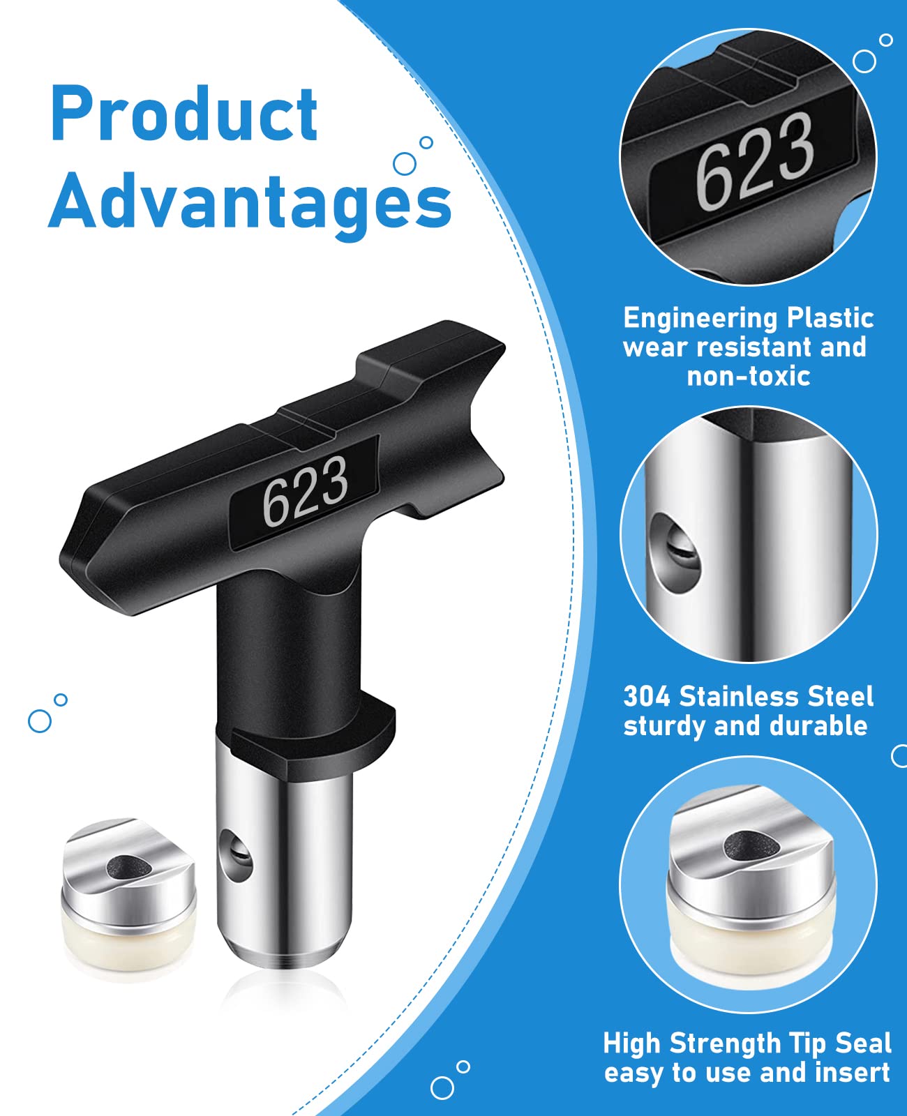 Spray tip Reversible Sprayer Tips Airless Paint Sprayer Nozzle Tips
