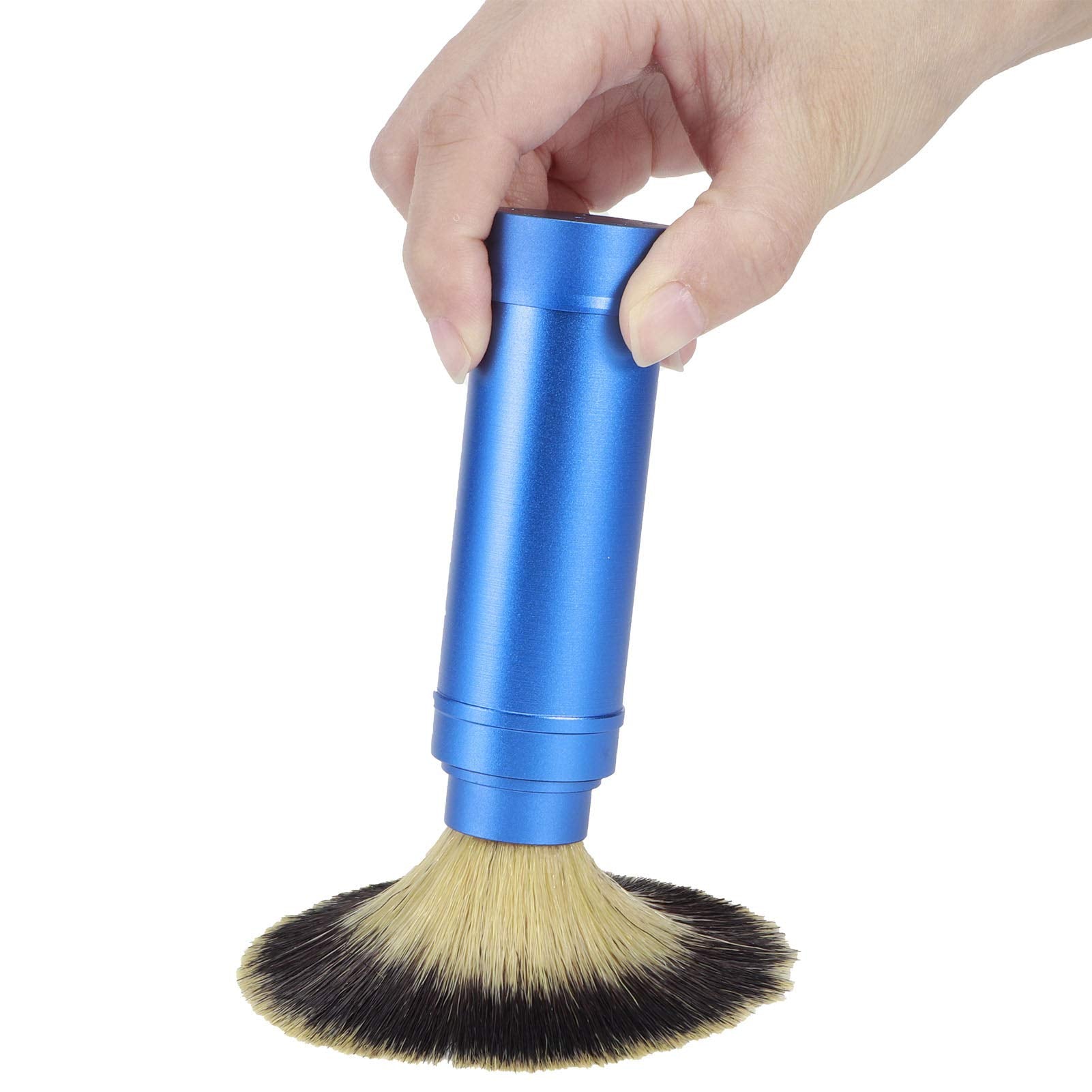 Travel Shaving Brush- Soft Synthetic Luxury Shave Brush, Retractable Facial Cleaning Grooming Tool for Shaving Razor,Safety Razor, Double Edge Razor, Straight Razor