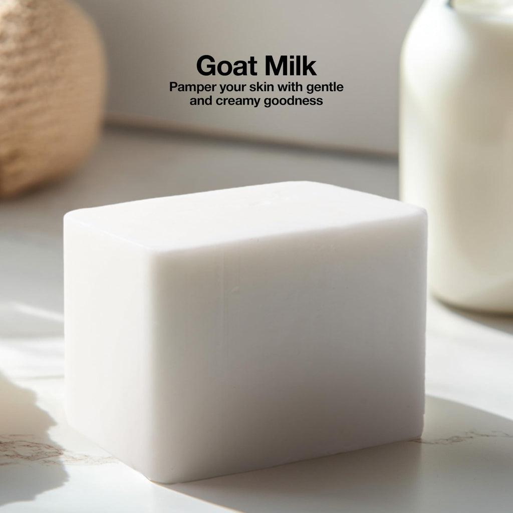 Prime Creations Soap Base for soap making supplies melt and pour soap base for DIY crafting moisturizing glycerin 5 LB, Unscented - Goat Milk