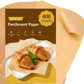 Skiennix Unbleached Silicone Coated Parchment Paper Sheets - 400 Pcs, 12x16 Inch, Non-Stick Baking Solution