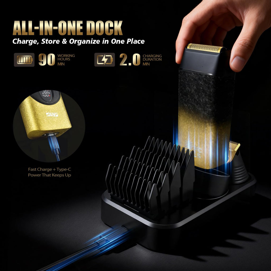 DSP Foil Shaver 3-in-1 for Men, Cordless 3-Speed, Bald Head Trimmer
