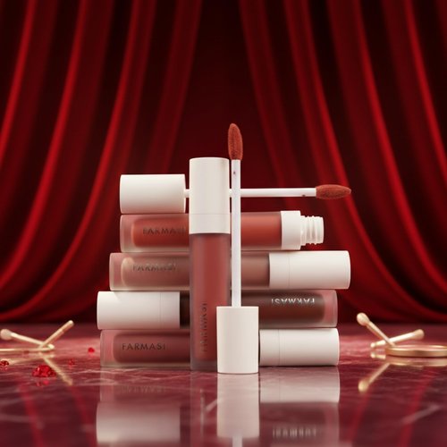 FARMASi Make Up Matte Liquid Lipstick, Long-Lasting and Ultra-comfortable, High-Impact, Lightweight, Organic, Pure Pigments (Wild Rose)