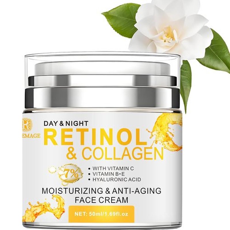 Rosemage Collagen Face Cream - Anti-Aging Retinol & Hyaluronic Acid Moisturizer, 1.69 Fl Oz