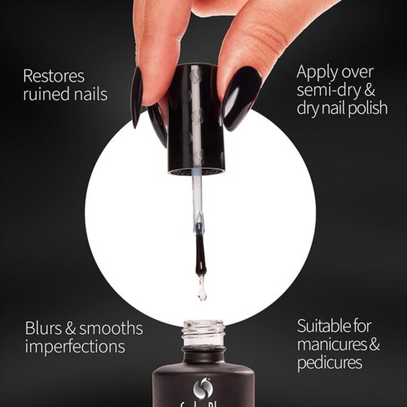 Seche No Wipe Gel Top Coat - Long Lasting UV Nail Polish with Clear Finish | 0.5 fl oz, 1 Pack