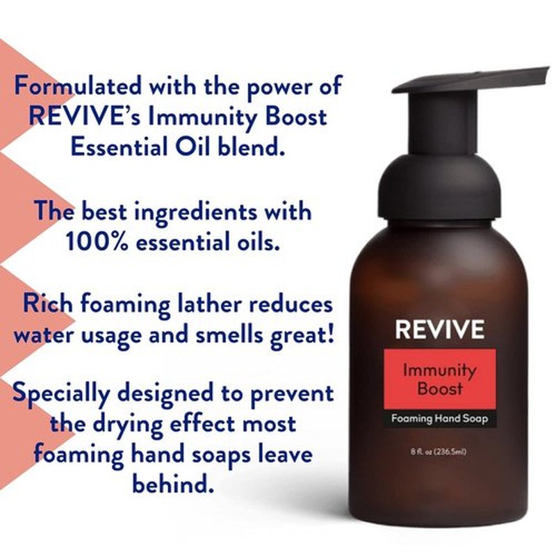 Revive Essential Oils Immunity Boost Foaming Hand Soap - 100% Pure Therapeutic Grade, 2 Pack