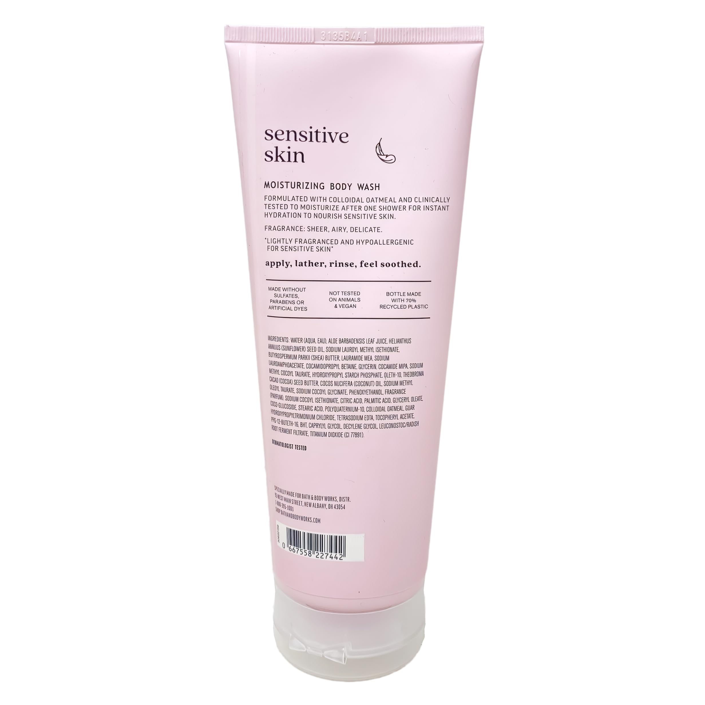 Bath & Body Works Sensitive Skin Colloidal Oatmeal Moistiurizing Body Wash and Body Butter Duo Set with a Natural Oats Bar Soap