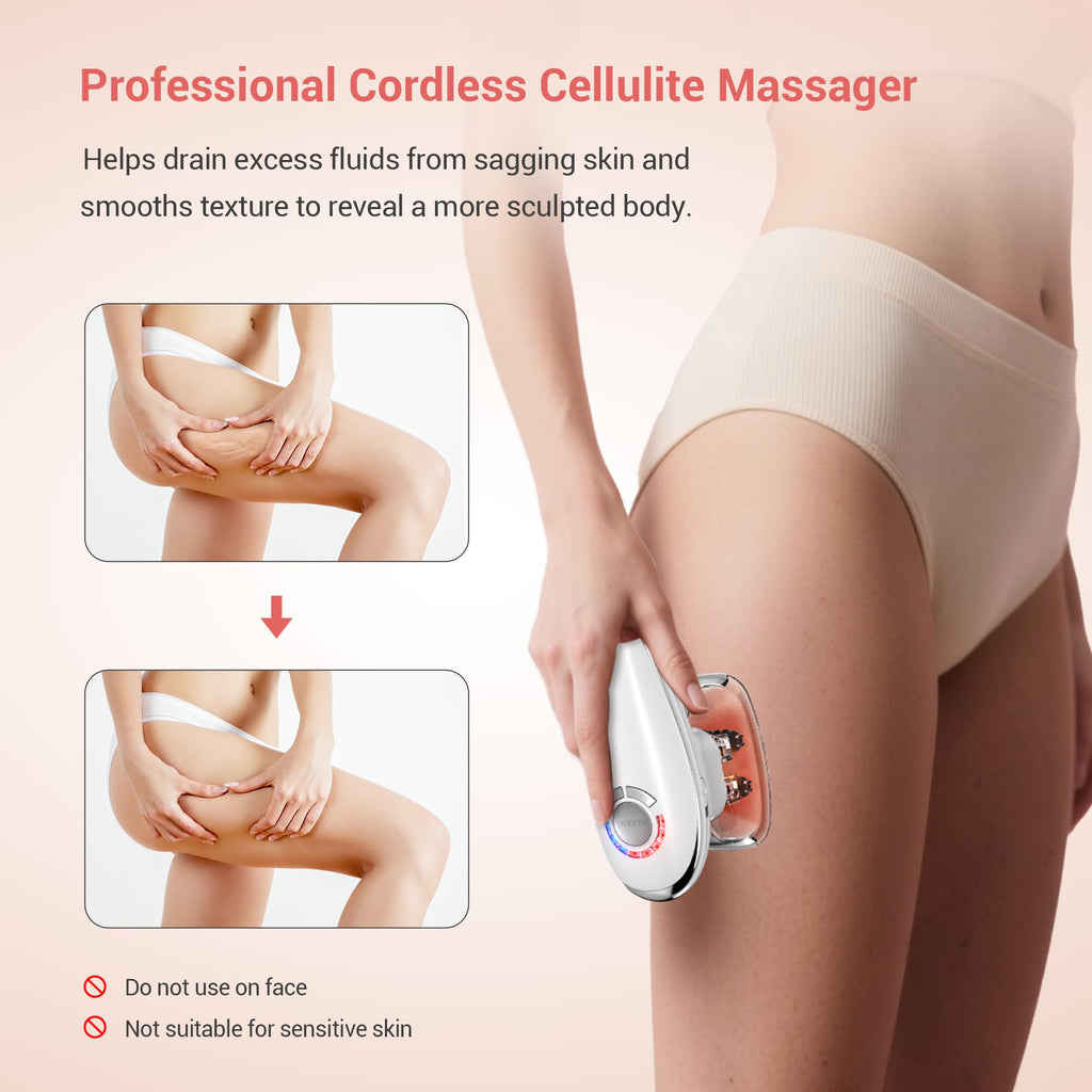 Queleay 3-in-1 Body Sculpting Machine, Body Sculptor Massager, Reduce Stretch Marks & Cellulite Massagers Tool for Stomach, Arms, Legs, Love Handles, Effectively Tightens Skin