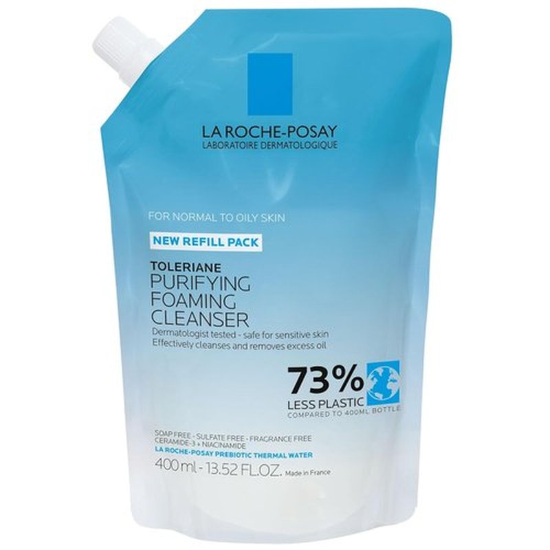La Roche-Posay Toleriane Purifying Foaming Facial Cleanser - Oil-Free Face Wash with Niacinamide & Ceramides for Sensitive Skin