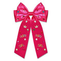 Birthday Hair Bows for Women Crown Birthday Girl Hair Bow Clips Crystal Pearl Star Jeweled Big Hair Bows Pink Bow Satin Hair Ribbons Accessories Gifts Party Favors (Pattern B1)
