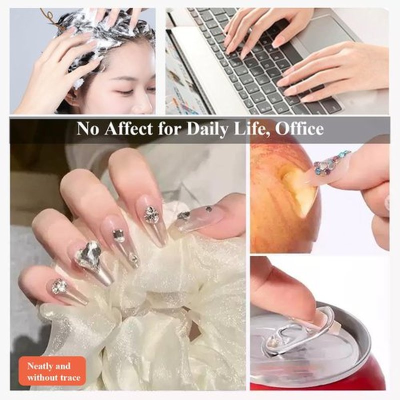 Nail Adhesive Tabs, Sticky Tabs for Nails, Strong Nail Glue for Press On Nails, Waterproof Stickers (24 Sheets and Tool kit)