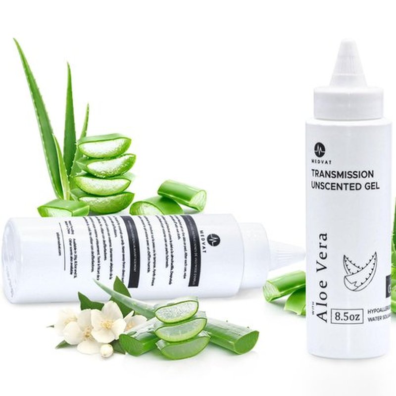 Medvat Unscented Transmission Gel with Aloe Vera, 2-Pack, 8.5oz Twist Cap Bottles, Clear