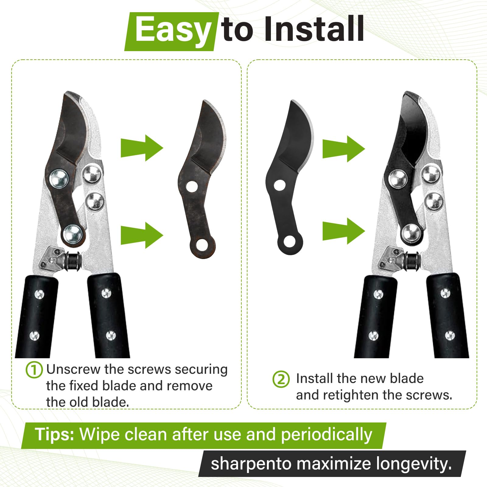 Bypass Lopper Replacement Blade for Corona FL 3460, FL 3470, FL 3479 Compound Action Lopper Shear, Bypass Hand Pruning Blade 3460-1 for Gardening Tree Branch Trimming