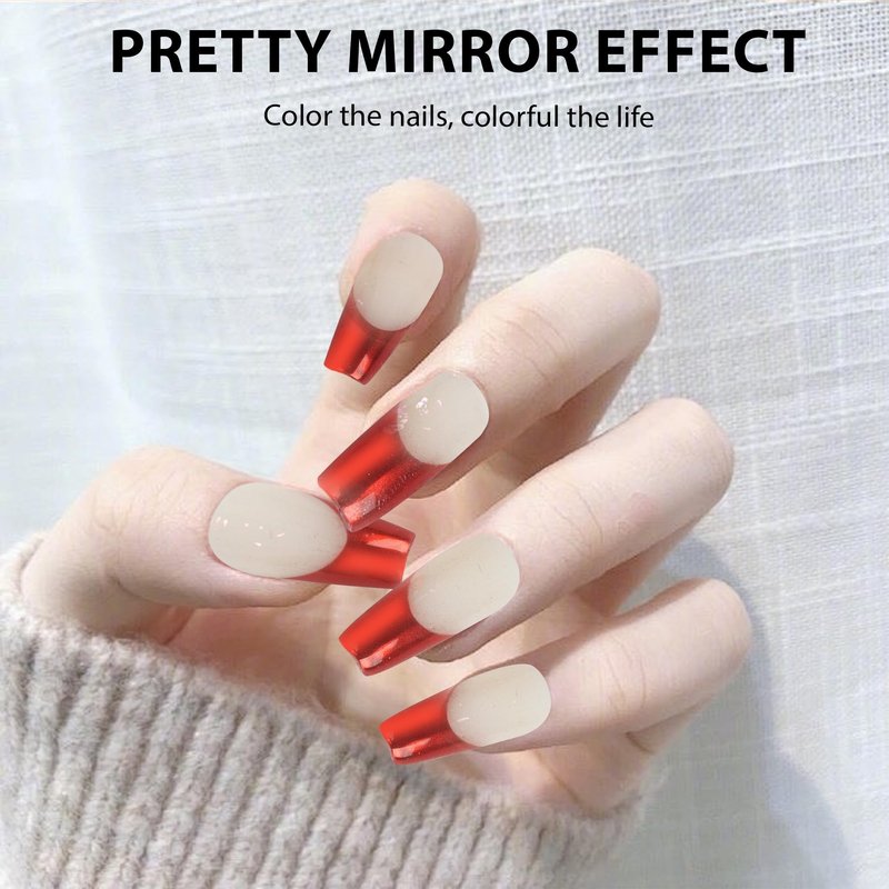Yiaxoyia Chrome Nail Powder, 16 Colors Nail Chrome Powder - Mirror Effect Metallic Kit for Nail Art Decoration, Resin Craft etc. (1g/Jar)