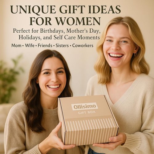 Ollisimo Luxury Gift Basket for Women – Spa Self Care Kit, Hug in a Box, Get Well Soon Package, Thinking of You Gift, Birthday Box, Relaxing Set, Sympathy Present for Her, Mom, Wife, Sister (Ivory)