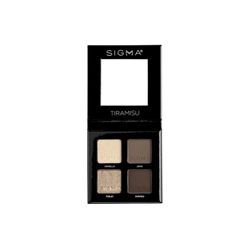 Sigma Beauty Tiramisu Eyeshadow Quad — Makeup Eyeshadow Quad with a Buttery Soft Formula and Buildable, Blendable Shades for a Flawless Eye Look, Designed for All Day Wear