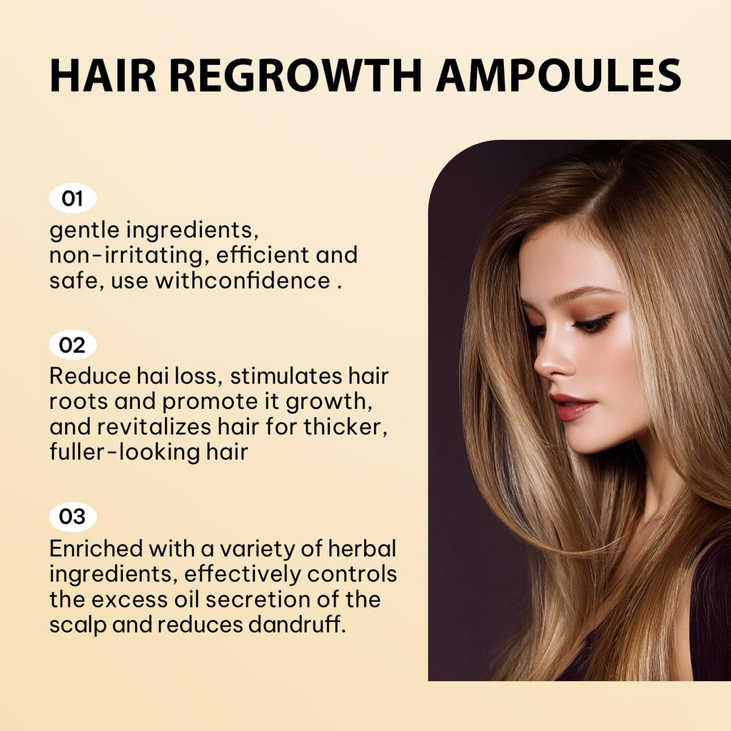 Nuspa Rejuvenating Revitalizing Anti Hair Loss Ampoules Treatment,Stabilizing Barrier Scalp, Follicles Hair Growth Serum For Men Women