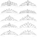 Tihebax Tiaras Crowns Headbands for Girls Women 10 Pcs Small Silver Princess Tiara Bulk Crown Tiaras Rapunzel Crowns for Wedding Birthday Crystal Tiara for Prom, Bride, Pageant, Halloween